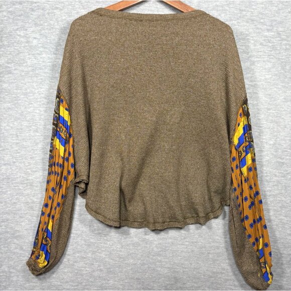 We The‎ Free Womens Boho Knit Top XS Multicolor Patterned Sleeves - Picture 5 of 5